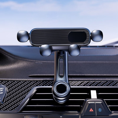 【360-degree rotation】4-point support phone holder that doesn't block the air vent