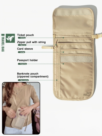Multifunctional Anti-theft Travel Document Bag
