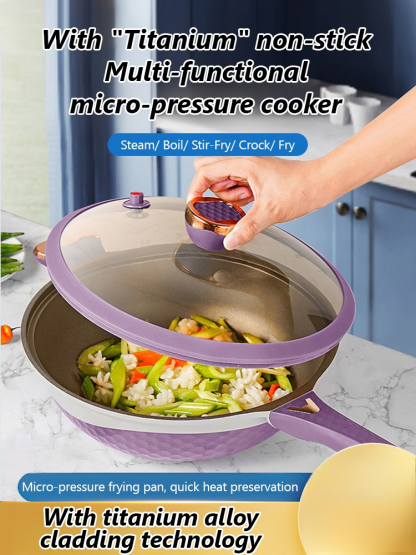Two-color titanium non-stick frying pan