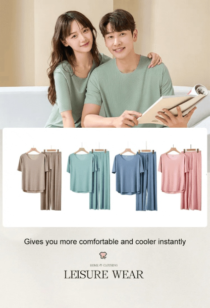 Couple's Cool Feeling Ice Silk Pajamas