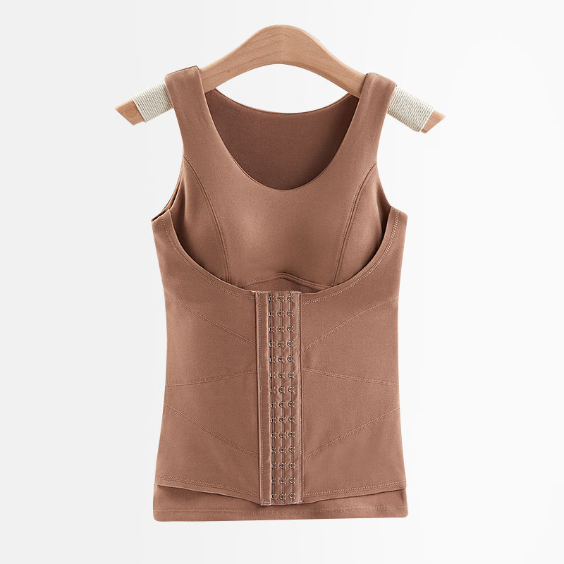 【อบอุ่น+กระชับสัดส่วน】เสื้อกล้ามผ้า Dralon แบบมีบราในตัว