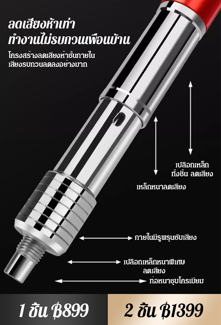 ปืนยิงตะปูทำจากเหล็กทั้งหมด ขนาดเล็ก ลดเสียงรบกวน