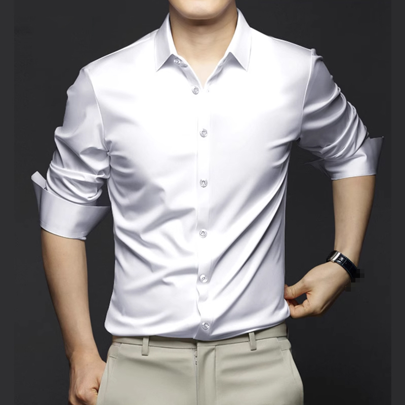 เสื้อเชิ้ตสบายผิวระบายอากาศได้ของผู้ชาย