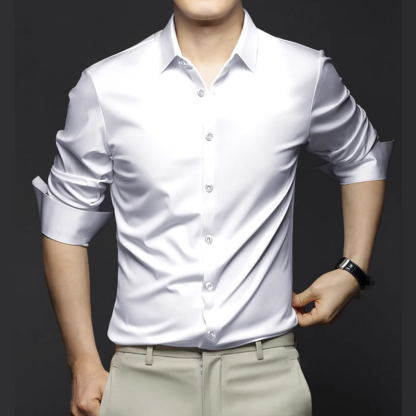 เสื้อเชิ้ตสบายผิวระบายอากาศได้ของผู้ชาย