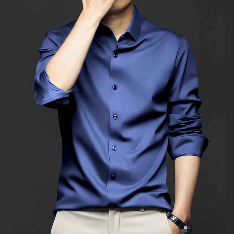 เสื้อเชิ้ตสบายผิวระบายอากาศได้ของผู้ชาย