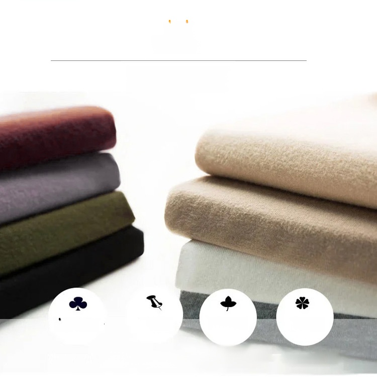 เสื้อสเวตเตอร์ถักผ้าวูลคอเต่าเบสิคสำหรับผู้ชาย