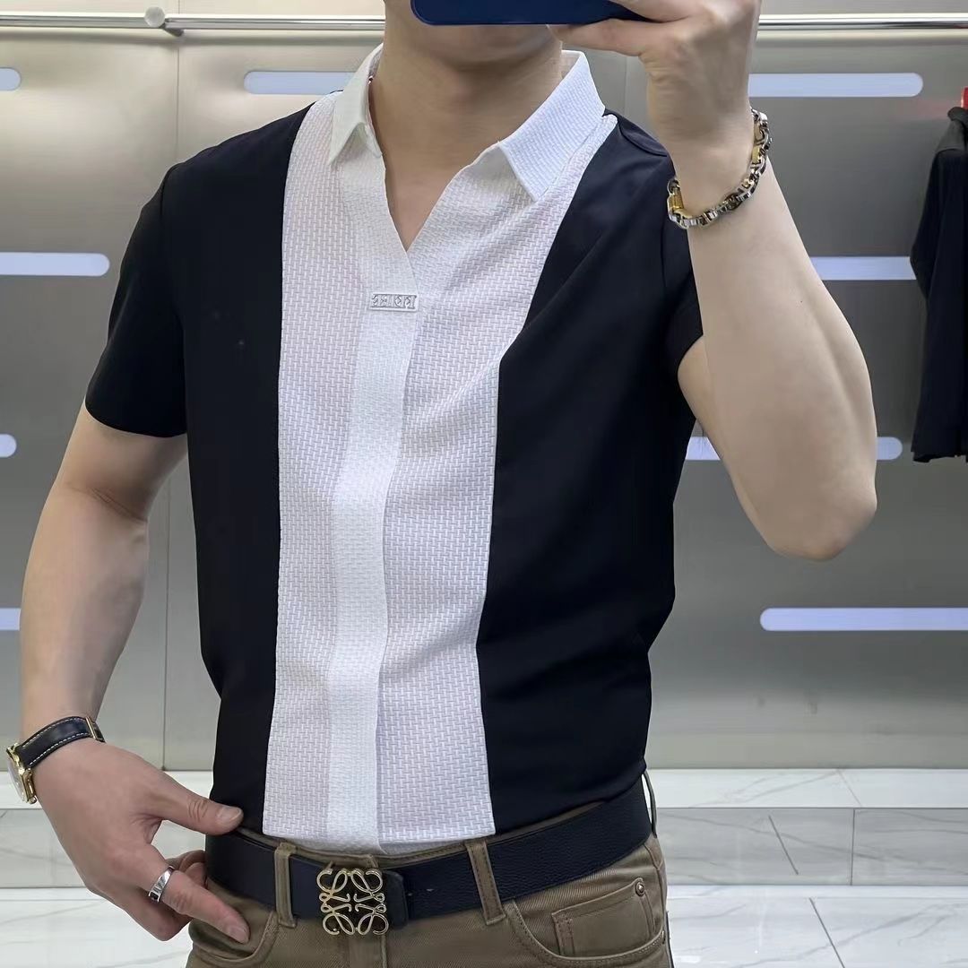 เสื้อเชิ้ตแขนสั้นแฟชั่นที่แมทช์ง่ายสำหรับนักธุรกิจ