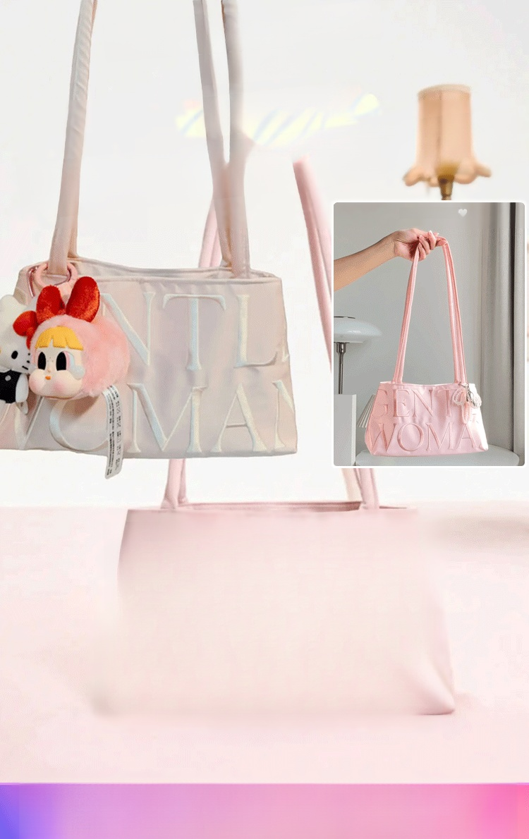 【ขายฮิตบนติ๊กต๊อก】กระเป๋าถือผ้าซาตินปักลาย ความจุสูง
