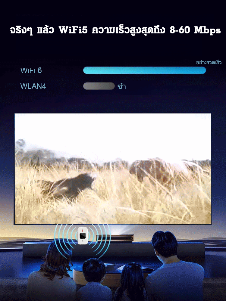 พ็อกเก็ตไวไฟ LTE 4G 【รองรับเชื่อมต่อหลายอุปกรณ์】