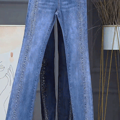 กางเกงขาม้าเอวสูง ใส่ดูผอมและสูงขึ้น มีความยืดหยุ่น ไซส์ใหญ่