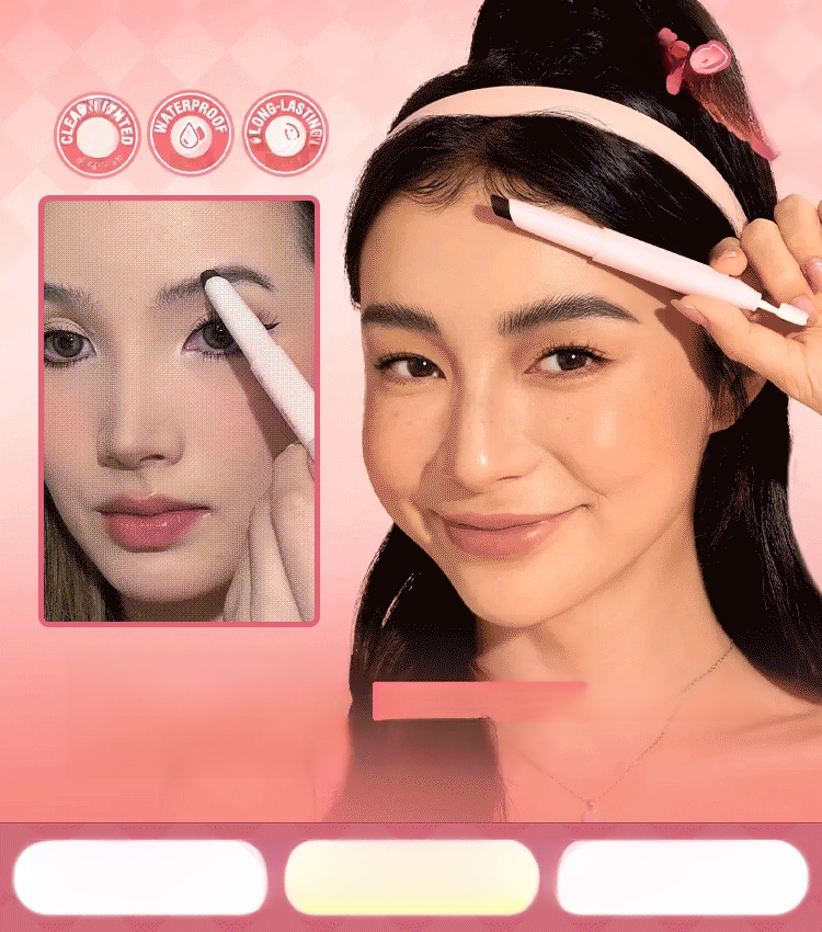 ดินสอเขียนคิ้วสองหัวพร้อมแปรงปัดคิ้ว