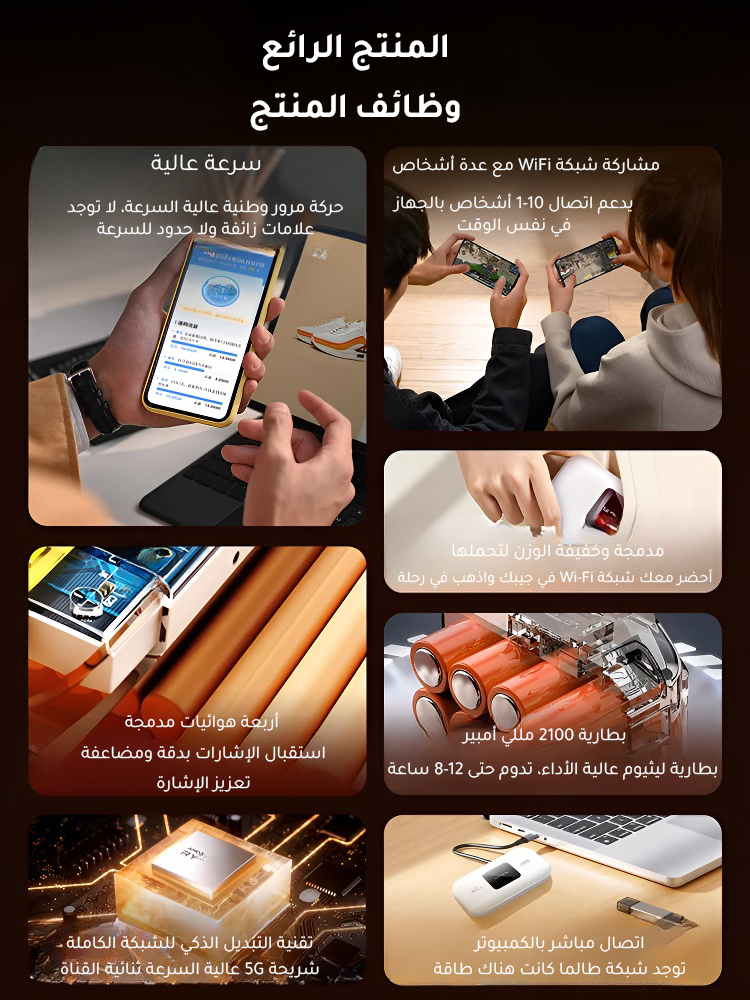 واي فاي المحمولة الألمانية بالتكنولوجيا السوداء