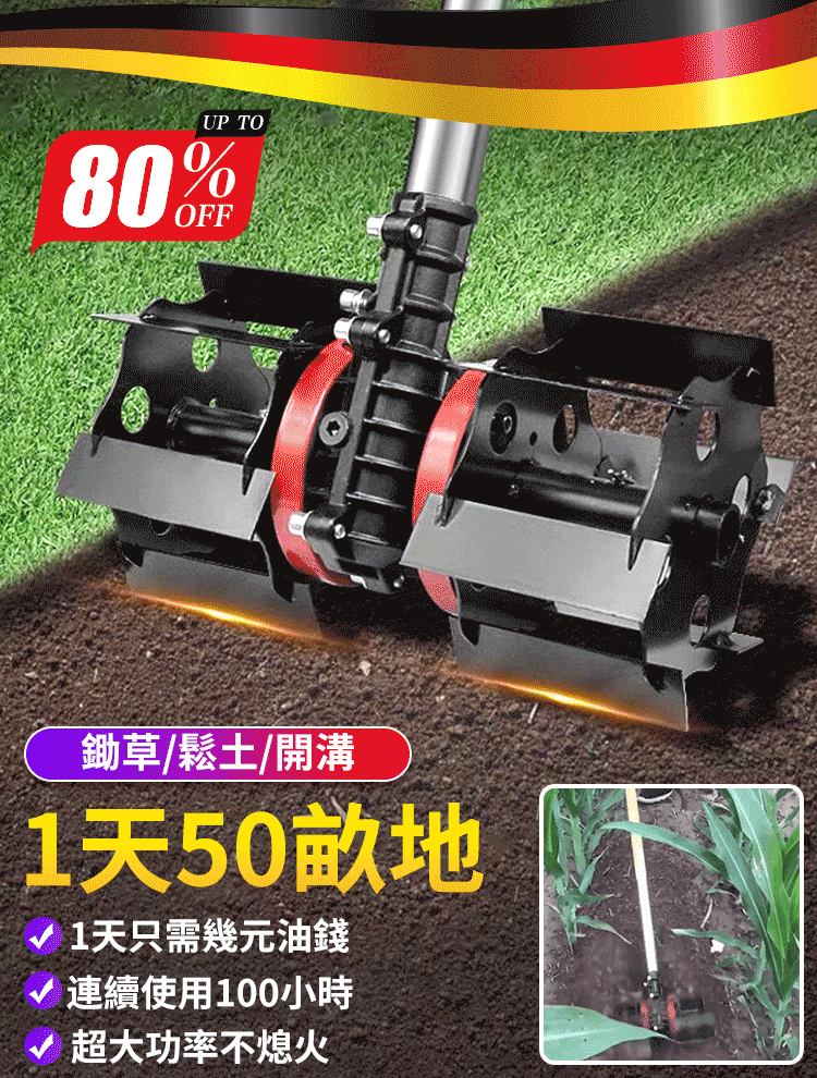 【割草機專用】鬆土除草萬用輪