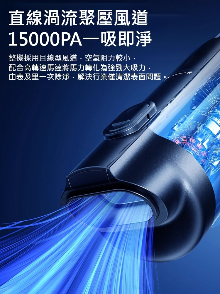 五合一智能手持吸塵器！吸塵、吹氣、充氣、抽真空、照明全具備，台灣居家打掃、出遊收納一機搞定，輕巧好握超實用～