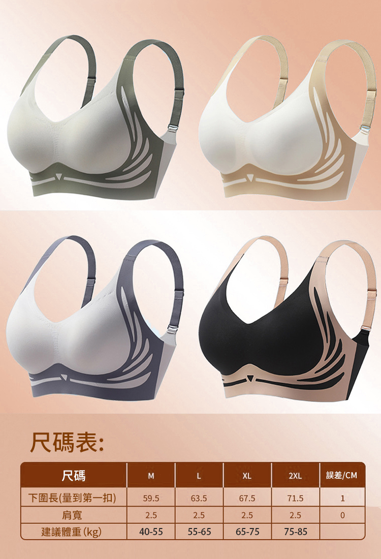 【提拉防下垂】小心機無痕調整型文胸