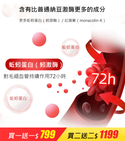 納豆紅曲片蛋白壓片糖果【守護心腦】