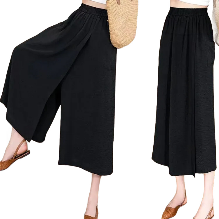 百搭慵懶風八分裙褲