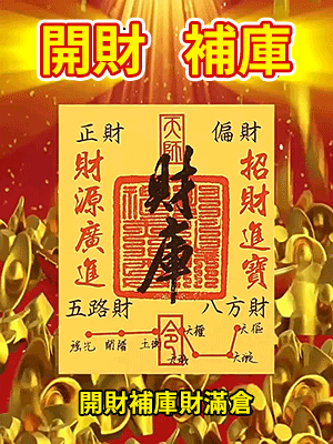 五路財神招財財庫手機貼
