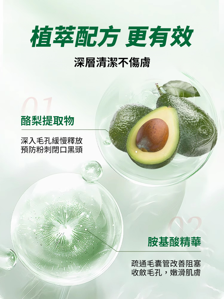 【洗出嬰兒肌肉】酪梨泡泡面膜