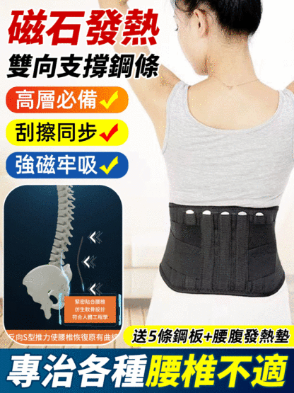 【五代升級】托瑪琳自發性熱護腰