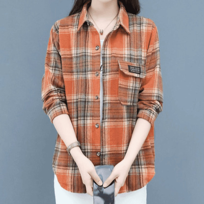 休閒百搭格紋襯衫