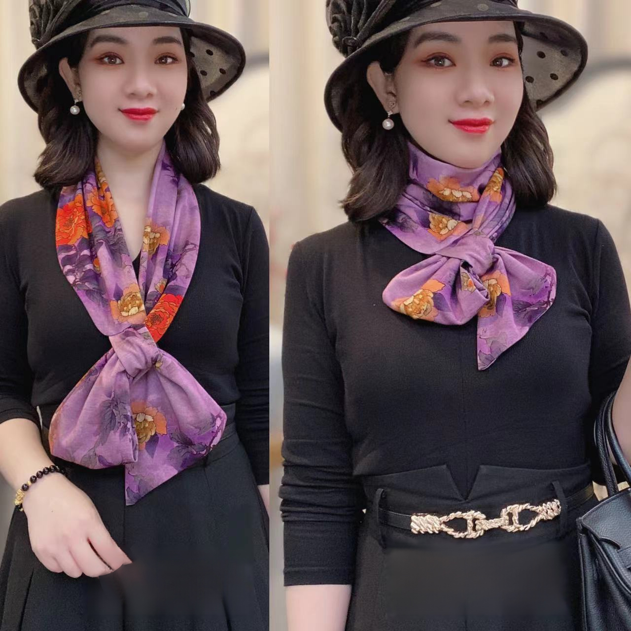 女百搭保暖護頸小圍巾-新款旅遊拍照披肩，多種穿法都非常好看！ #絲巾係法大全 #度假穿搭 #披肩#出遊穿搭 #精緻女人必備