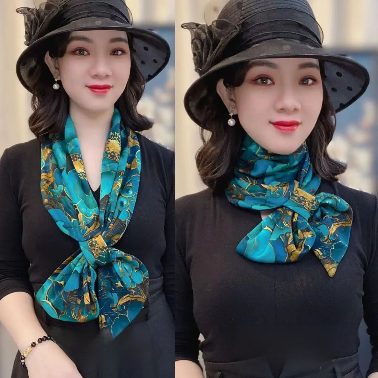 女百搭保暖護頸小圍巾-新款旅遊拍照披肩，多種穿法都非常好看！ #絲巾係法大全 #度假穿搭 #披肩#出遊穿搭 #精緻女人必備