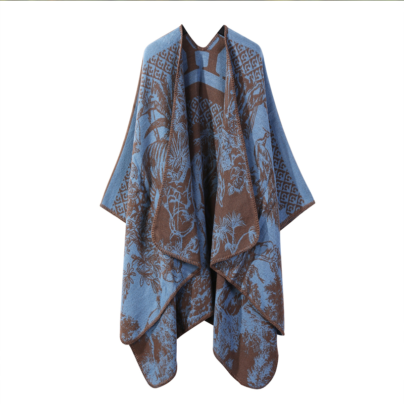 雙面穿保暖氣質披肩