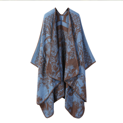 雙面穿保暖氣質披肩