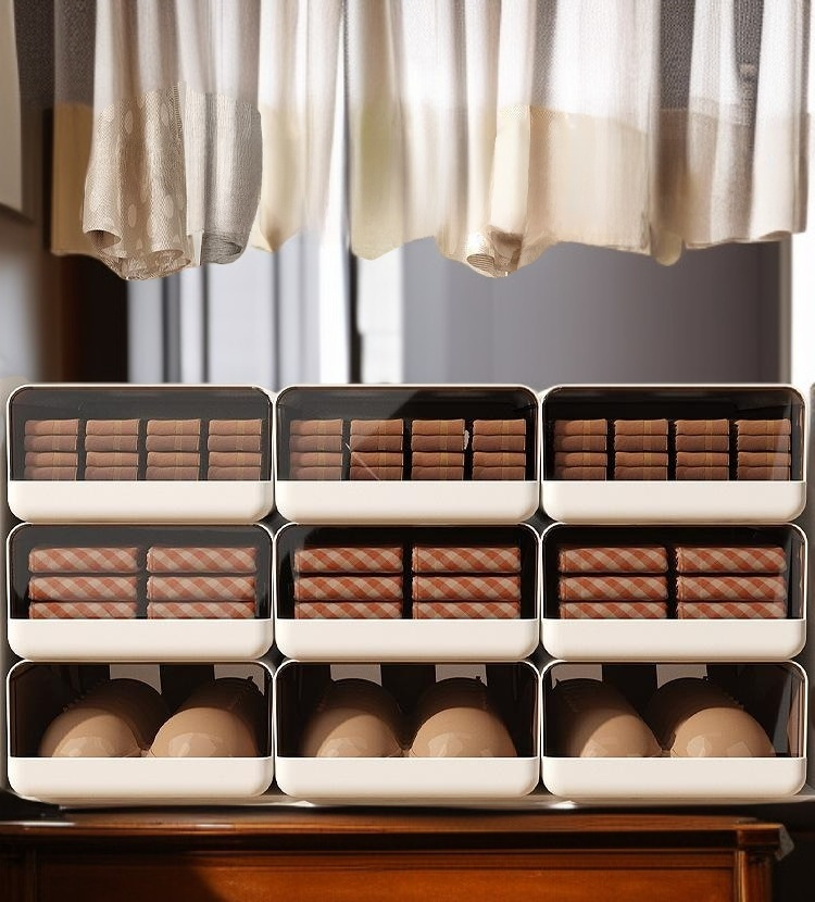 Durable underwear and socks organizer for closet storage