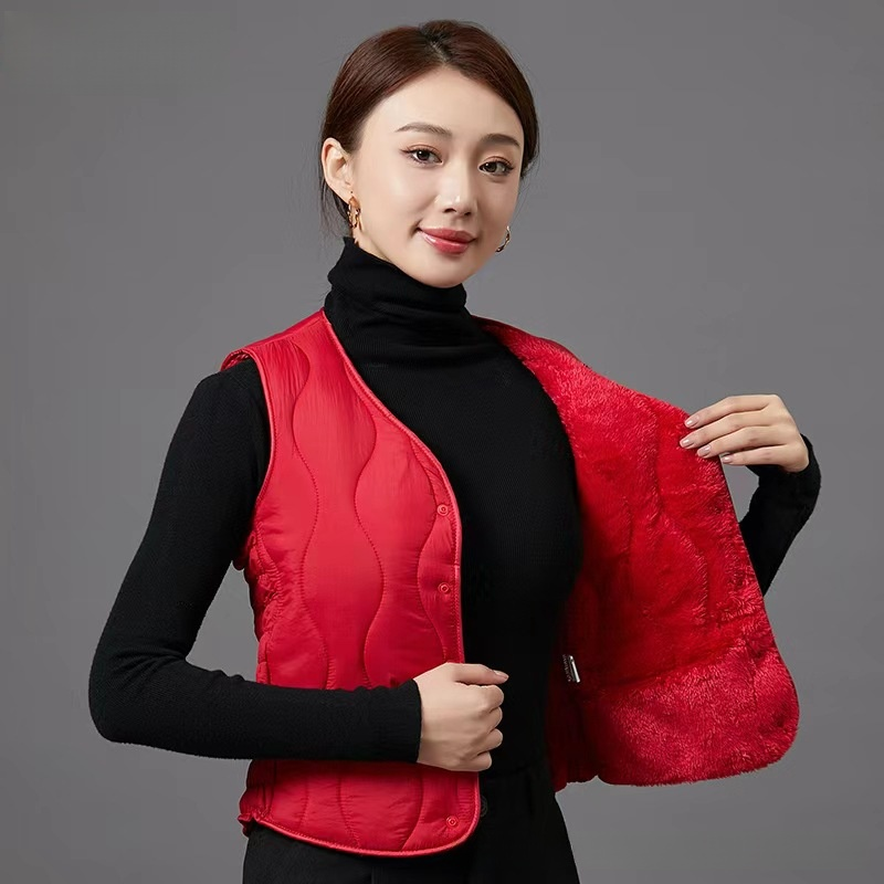 修身氣質保暖馬甲女