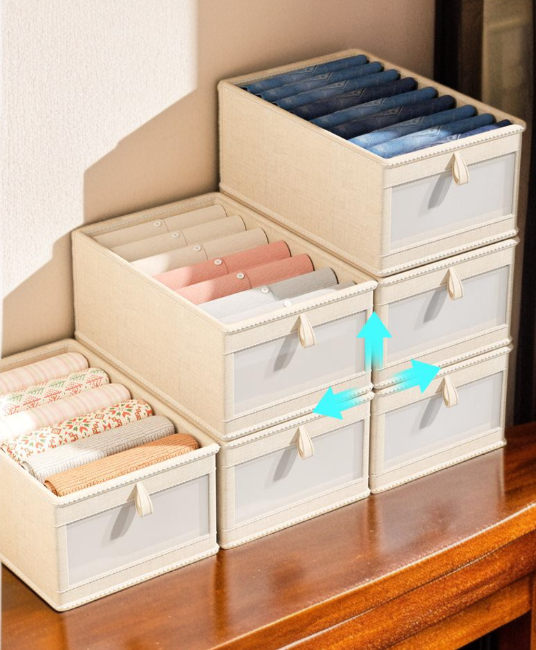 Durable Japanese storage bin for wardrobe