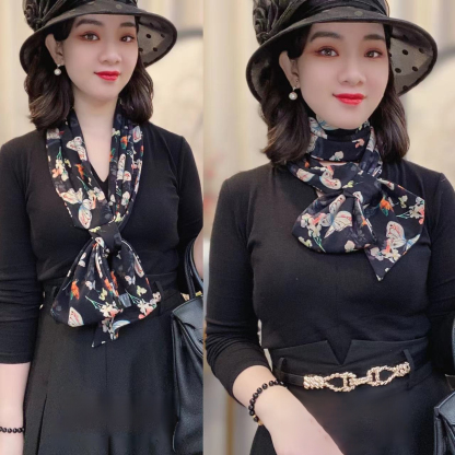 女百搭保暖護頸小圍巾-新款旅遊拍照披肩，多種穿法都非常好看！ #絲巾係法大全 #度假穿搭 #披肩#出遊穿搭 #精緻女人必備