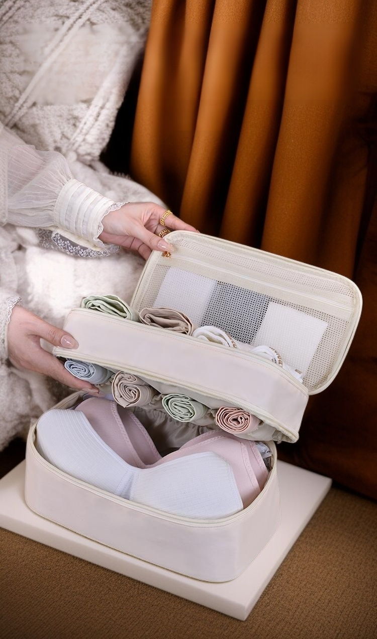 Underwear organizer with three separate layers