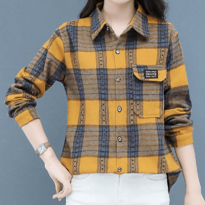 休閒百搭格紋襯衫