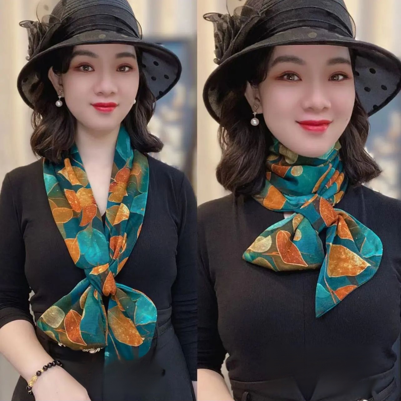 女百搭保暖護頸小圍巾-新款旅遊拍照披肩，多種穿法都非常好看！ #絲巾係法大全 #度假穿搭 #披肩#出遊穿搭 #精緻女人必備