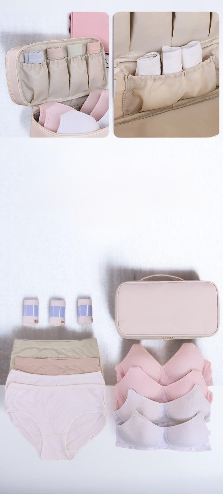 Multi-functional storage box for bras, panties, and socks