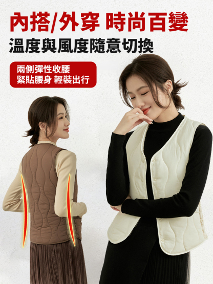 修身氣質保暖馬甲女