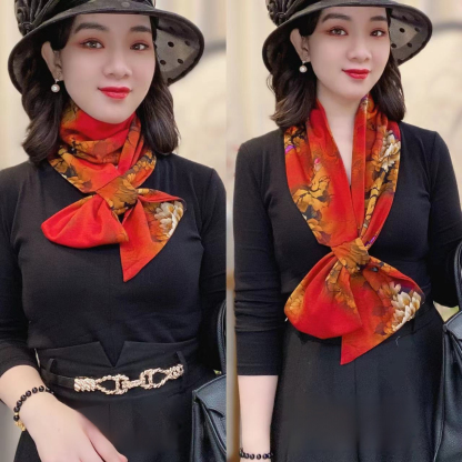 女百搭保暖護頸小圍巾-新款旅遊拍照披肩，多種穿法都非常好看！ #絲巾係法大全 #度假穿搭 #披肩#出遊穿搭 #精緻女人必備