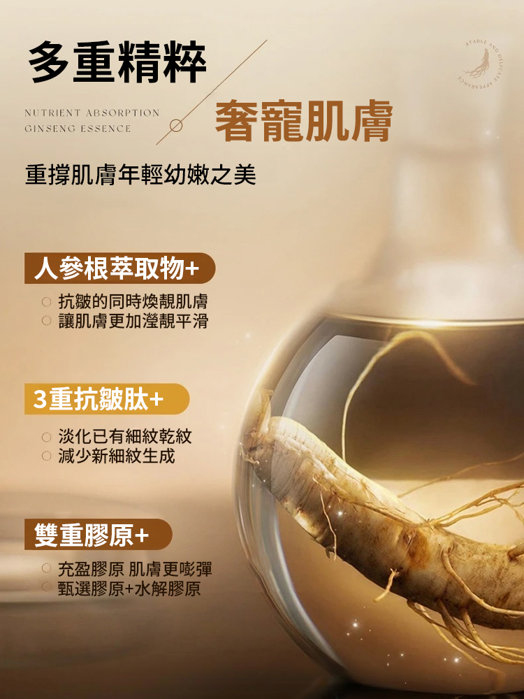 人參黃金抗皺緊緻精華液