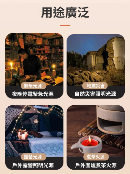 【可燃燒30小時】緊急防災環保蠟燭