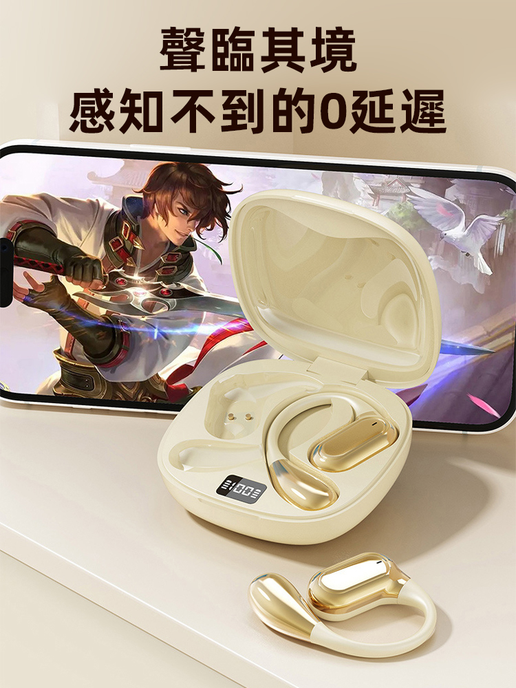 爆款掛耳式藍牙耳機-/高清音質/智慧觸控 劇烈運動，狂甩不掉，德國進口品質