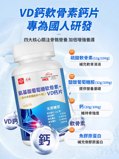 氨糖軟骨素鈣片-台大醫學院推薦，7天全身輕鬆