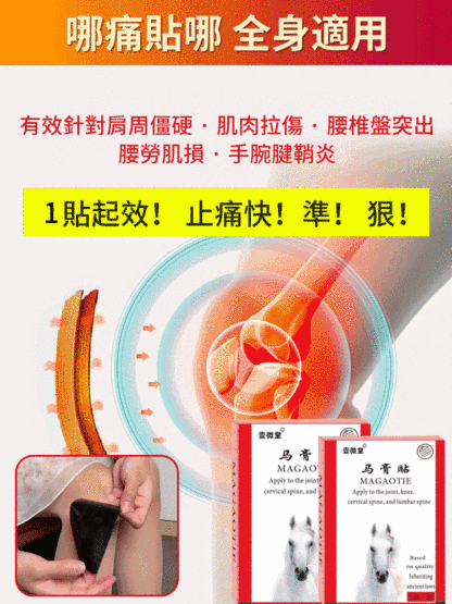 【緩解全身疼痛】德國馬膏貼