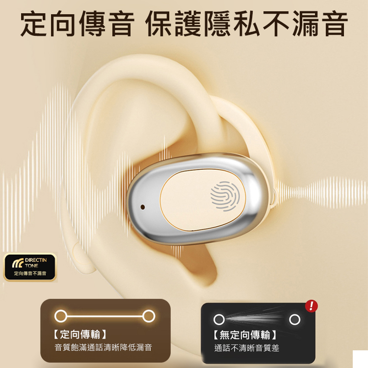【萬元全景音】不入耳長續航力藍牙耳機