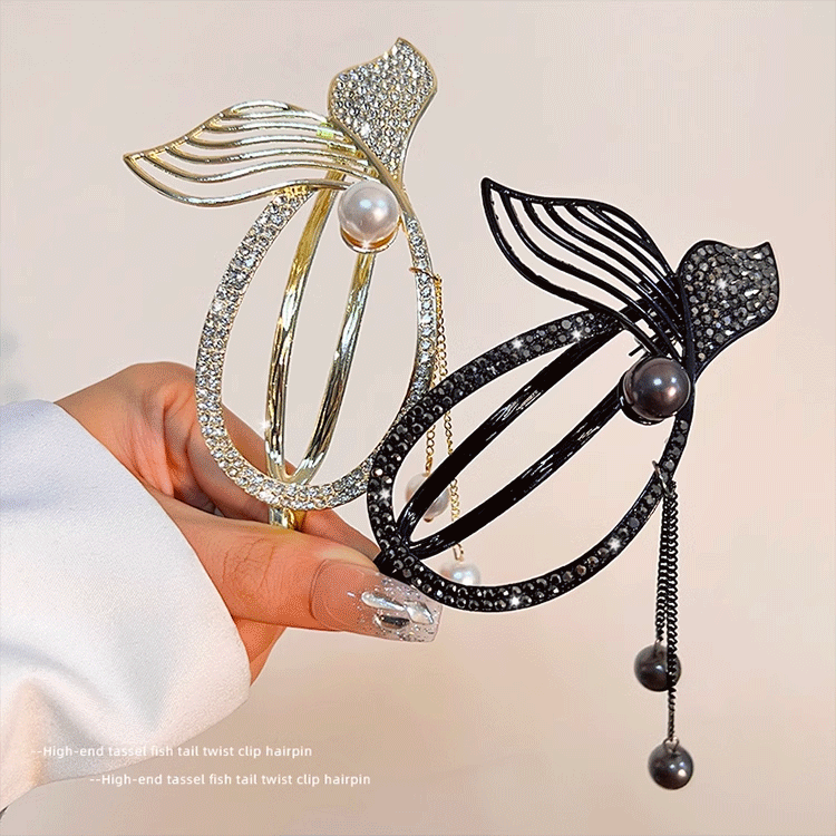 氣質網紅高檔流蘇魚尾髮夾