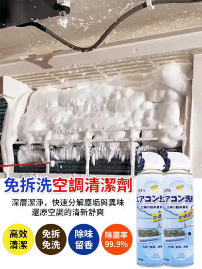 【清新夏日，從清潔開始】免拆洗空調冷氣機清潔劑