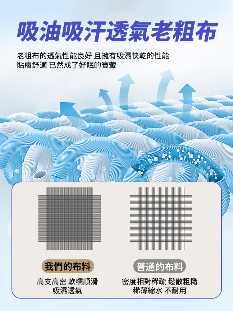 【吸油吸汗】老粗布加厚加密枕巾