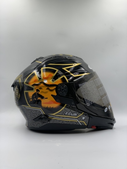 ZEUS ZS-613 Black AJ20 Orange Samurai