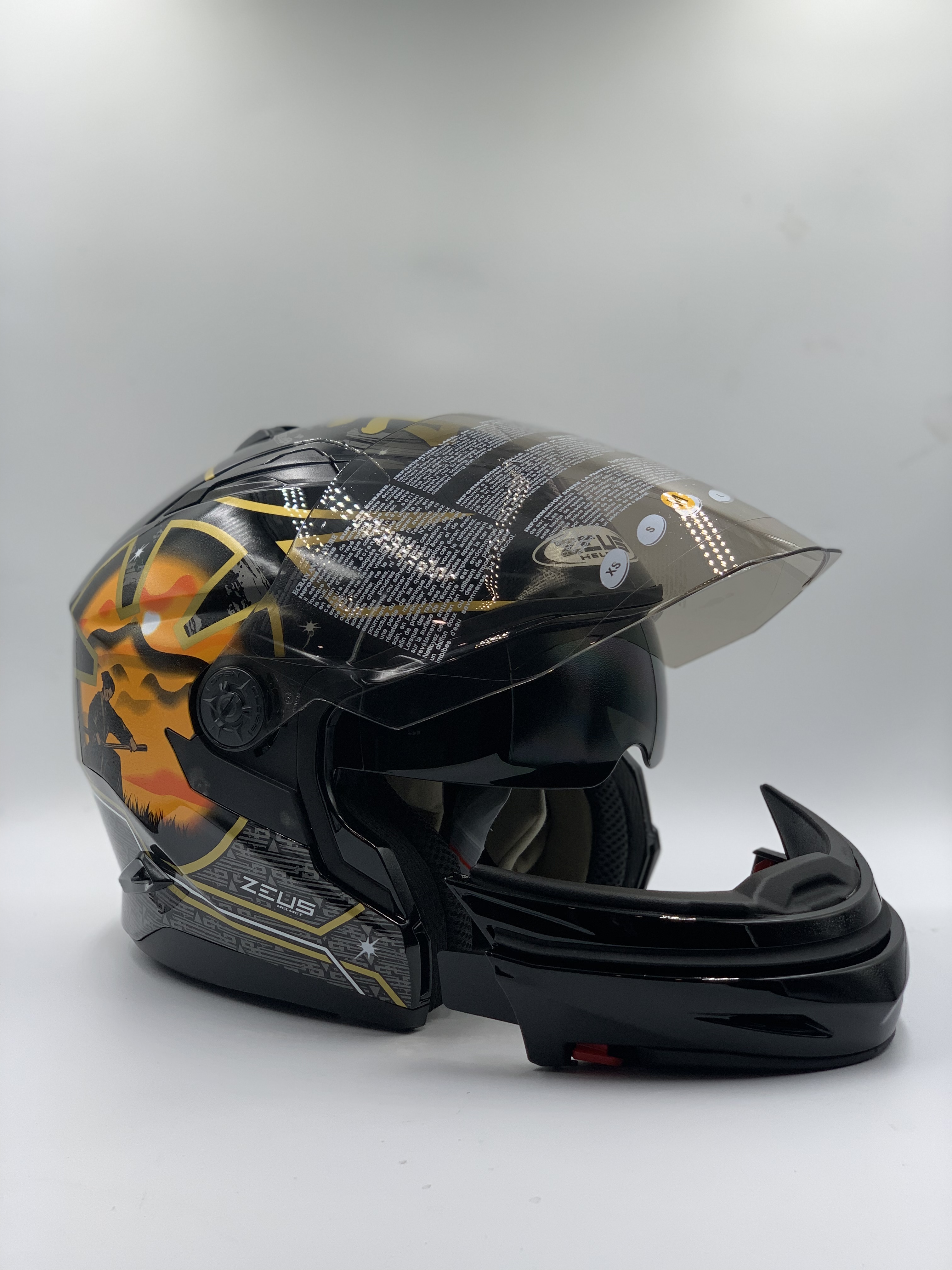 ZEUS ZS-613 Black AJ20 Orange Samurai